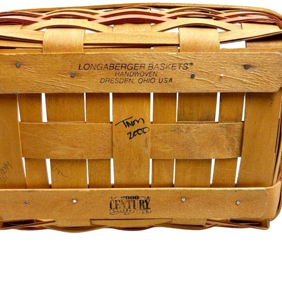 Longaberger Century Celebration Basket 2000 Orange Accent Vintage - Picture 6 of 9